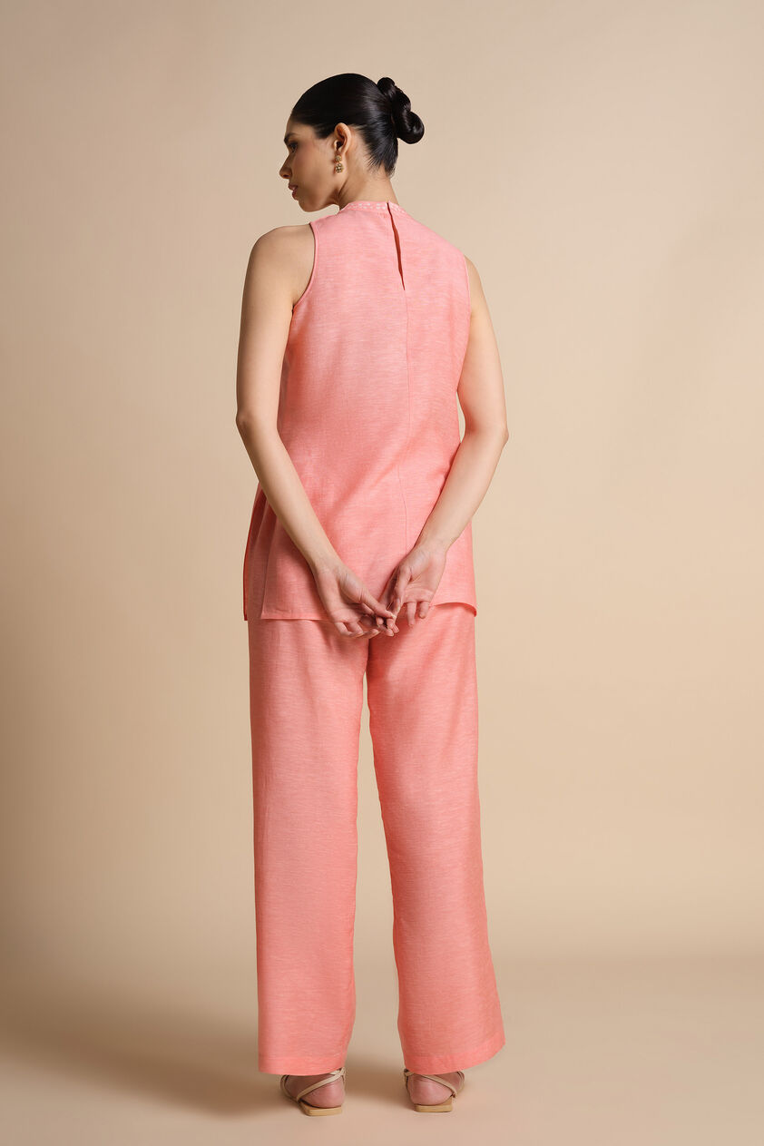 Daylily Handcrafted Bandhani Linen Co-ord - Blush, Blush, image 2